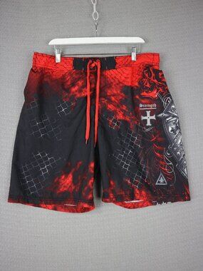 MMA Elite Strength Y2K Grunge Style Shorts Mens Large 36W